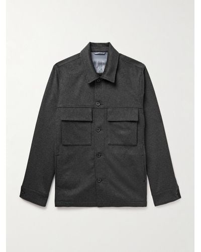 Paul Smith Wool And Cashmere-blend Shirt Jacket - Black