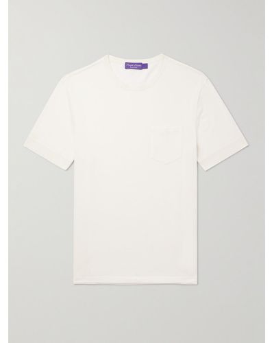 Ralph Lauren Purple Label T-shirt in misto cotone - Bianco