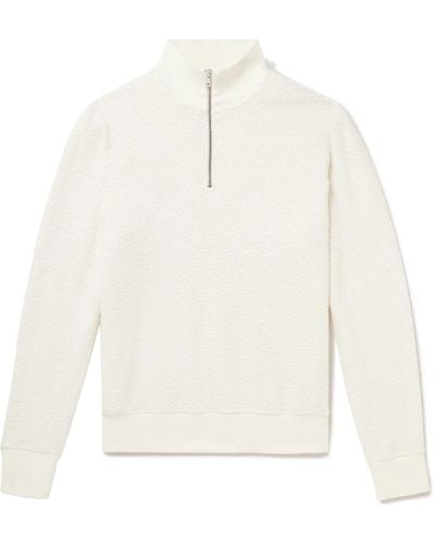 Orlebar Brown Isar Half-zip Fleece Sweatshirt - White