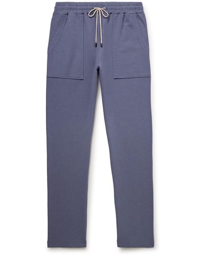 Zimmerli of Switzerland Straight-leg Stretch Modal And Cotton-blend Jersey Sweatpants - Blue