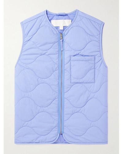 ARKET Aaro Quilted Recycled-shell Gilet - Blue