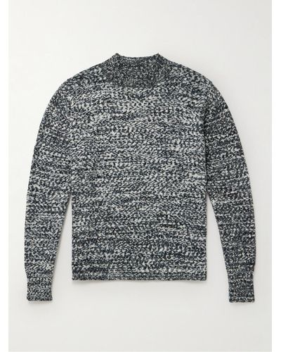 A.P.C. Jw Anderson Noah Space-dyed Cotton Mock-neck Sweater - Grey