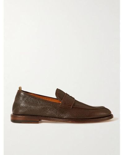 Officine Creative Opera Full-grain Leather Penny Loafers - Brown