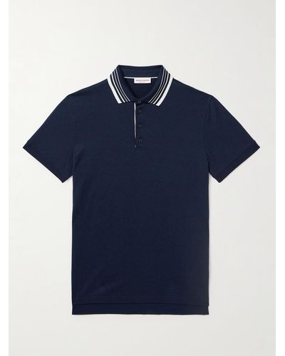 Orlebar Brown Dominic Cotton And Lyocell-blend Polo Shirt - Blue
