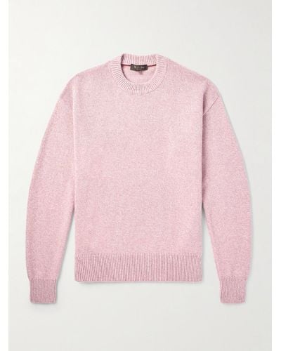 Loro Piana Cotton And Cashmere-blend Sweater - Pink