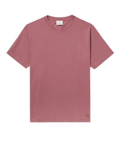 Kingsman Logo-embroidered Cotton-jersey T-shirt - Pink