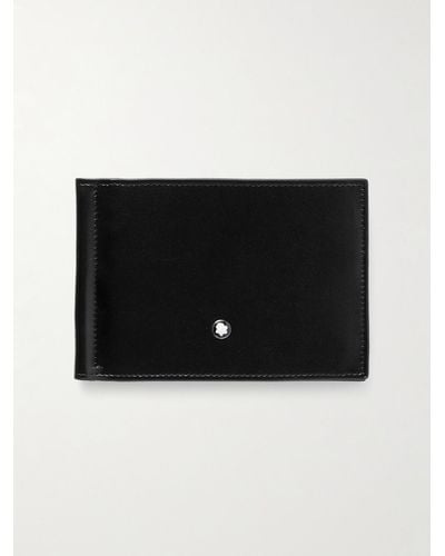 Montblanc Aufklappbares Portemonnaie aus Leder - Schwarz
