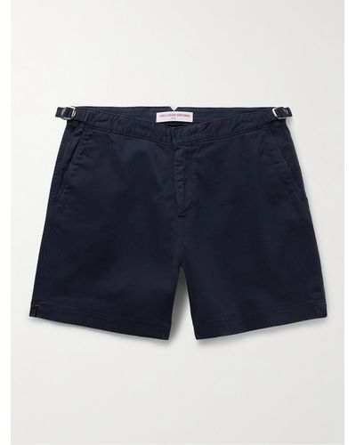 Orlebar Brown Pantaloni slim-fit in twill di cotone stretch Bulldog - Blu