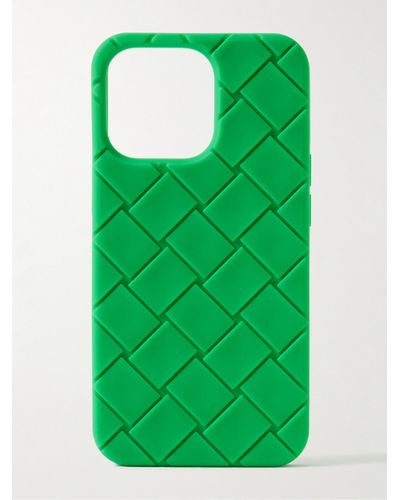 Bottega Veneta Intrecciato Rubber Iphone 13 Pro Case - Green