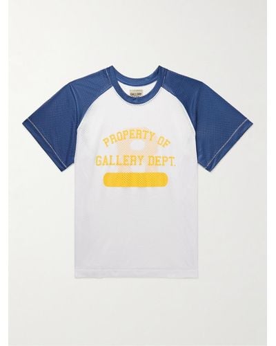 GALLERY DEPT. Logo-print Mesh T-shirt - Blue