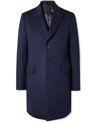 Paul Smith Wool And Cashmere-blend Overcoat - Blue
