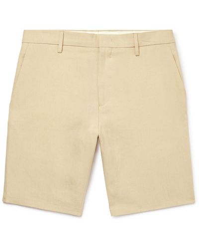 Paul Smith Straight-leg Linen Shorts - Natural