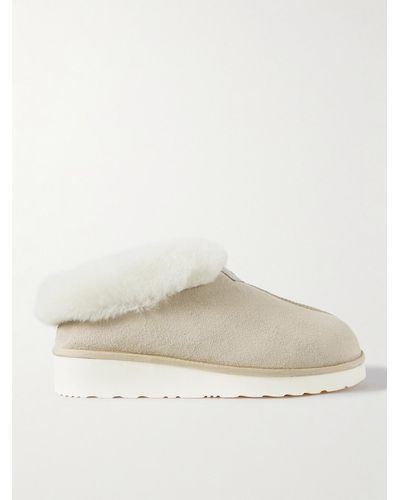 Grenson Wyeth Shearling-lined Suede Slippers - Multicolour