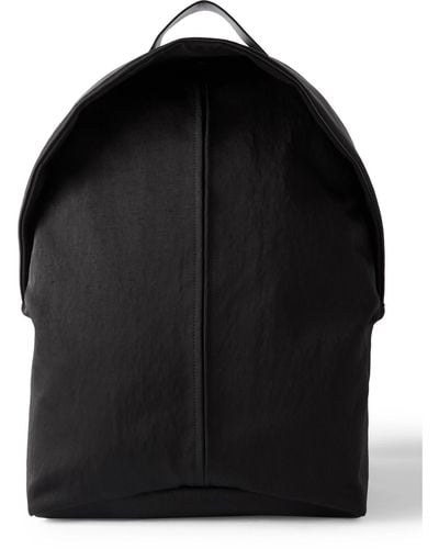 Fear Of God Full-grain Leather-trimmed Nylon Backpack - Black