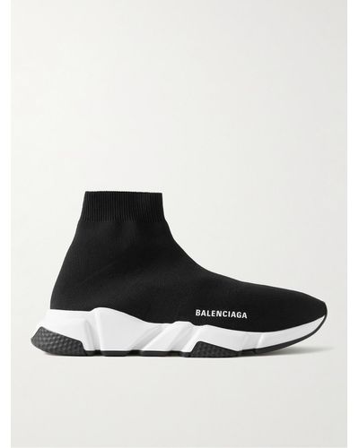 Balenciaga Sneakers slip-on in maglia stretch riciclata Speed - Bianco