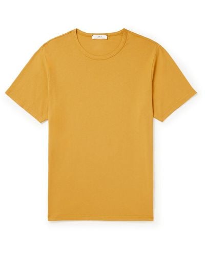 MR P. Garment-dyed Cotton-jersey T-shirt - Yellow