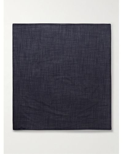 Anderson & Sheppard Tuch aus Baumwoll-Voile mit Punkten - Blau