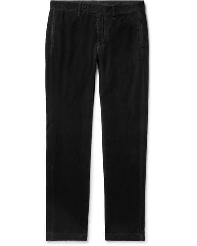 Massimo Alba 007 Winch 2 Slim-fit Cotton-corduroy Trousers - Black