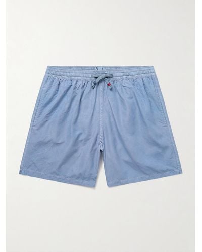 Altea Straight-leg Mid-length Swim Shorts - Blue