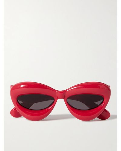 Loewe Round-frame Acetate Sunglasses - Red