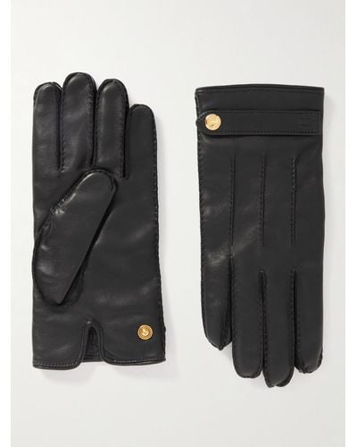 Tom Ford Cashmere-lined Full-grain Leather Gloves - Black