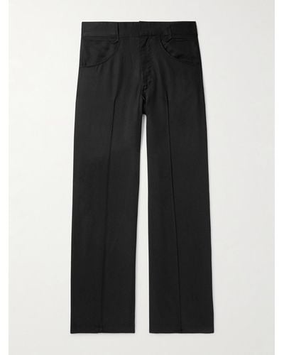 Monitaly Straight-leg Lyocell Trousers - Black