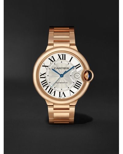 Cartier Ballon Bleu De Automatic 40mm 18-karat Pink Gold Watch - White