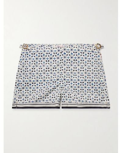 Orlebar Brown Setter Fiore Straight-leg Mid-length Printed Swim Shorts - Metallic