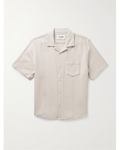Corridor NYC Camp-collar Cotton-jacquard Shirt - Natural