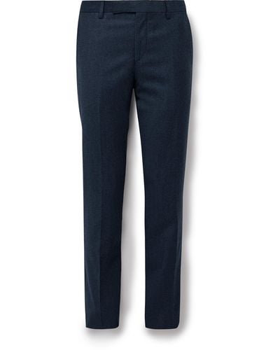 Paul Smith Slim-fit Wool And Cashmere-blend Flannel Suit Pants - Blue