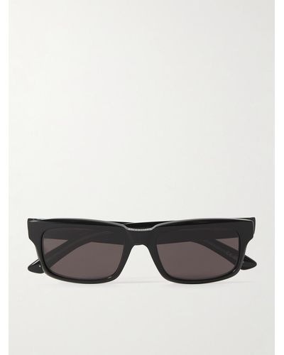 Balenciaga Rectangle-frame Recycled-acetate Sunglasses - Grey