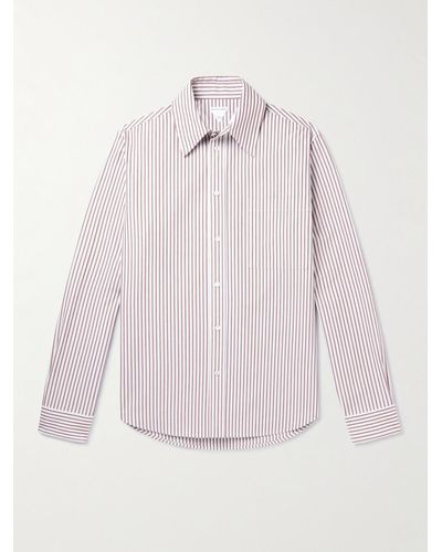 Bottega Veneta Gestreiftes Hemd aus Baumwolle - Pink