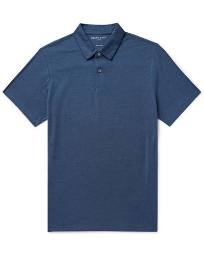 Derek Rose Ramsay 1 Stretch-cotton And Tm Lyocell-blend Piqué Polo Shirt - Blue