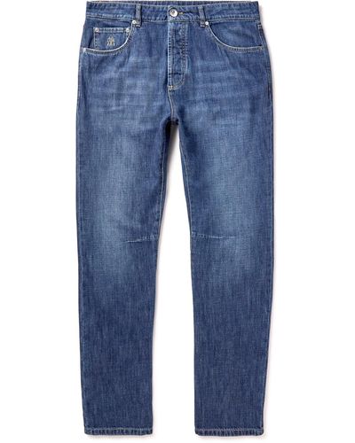 Brunello Cucinelli Slim-fit Selvedge Jeans - Blue