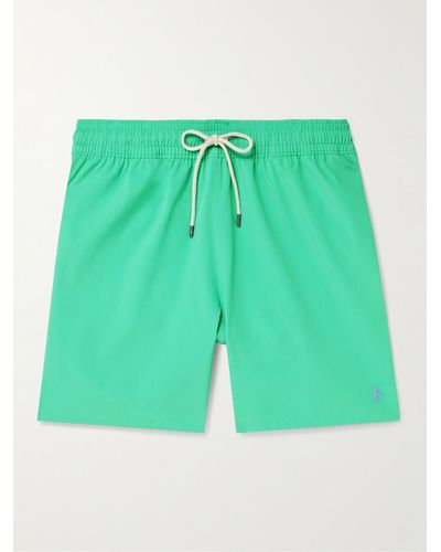 Polo Ralph Lauren Shorts da mare medi a gamba dritta Traveler - Verde