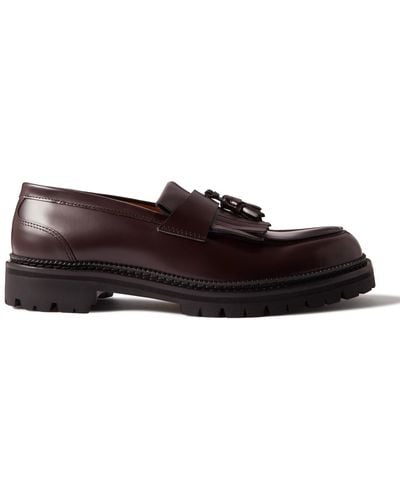 MR P. Jacques Fringed Tasseled Leather Loafers - Brown