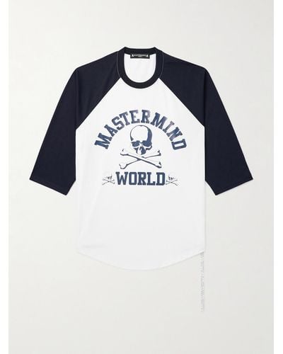 MASTERMIND WORLD Logo-print Jersey T-shirt - Blue