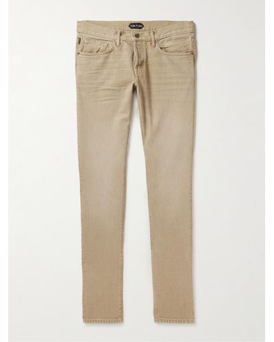 Tom Ford Slim-fit Straight-leg Jeans - Natural