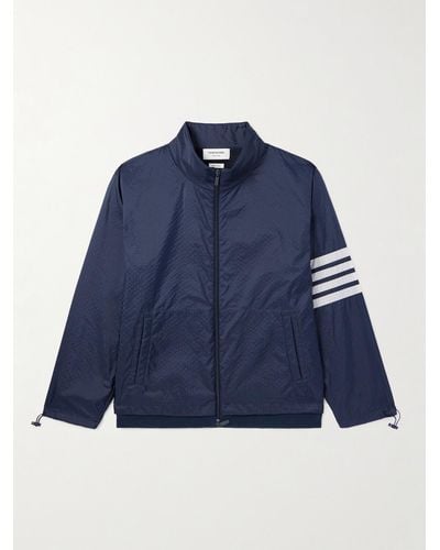 Thom Browne Striped Ripstop Bomber Jacket - Blue