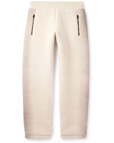Loro Piana Straight-leg Dégradé Cashmere-fleece Sweatpants - Natural