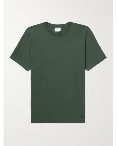 Kingsman Logo-embroidered Cotton-jersey T-shirt - Green