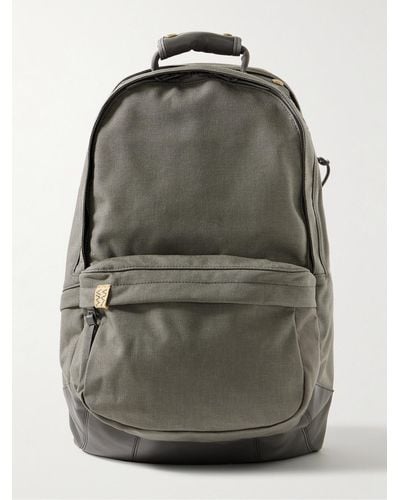 Visvim 22l Leather-trimmed Cordura® Backpack - Grey