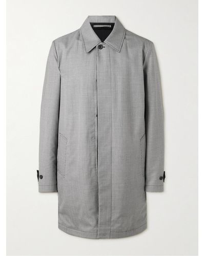 Dunhill Reversible Houndstooth Woven Coat - Grey