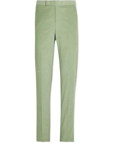 Richard James Straight-leg Cotton-needlecord Suit Pants - Green