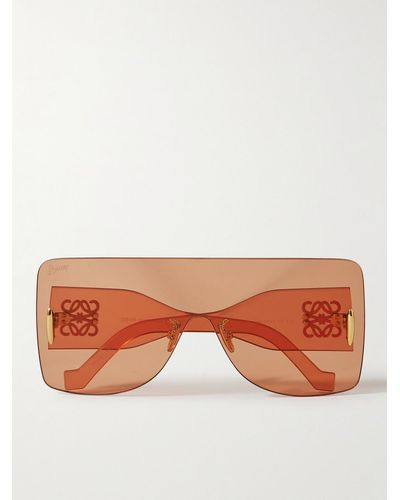 Loewe Occhiali da sole in nylon frameless - Arancione