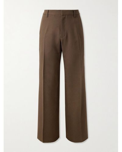 Stockholm Surfboard Club Sune Wide-leg Twill Trousers - Brown
