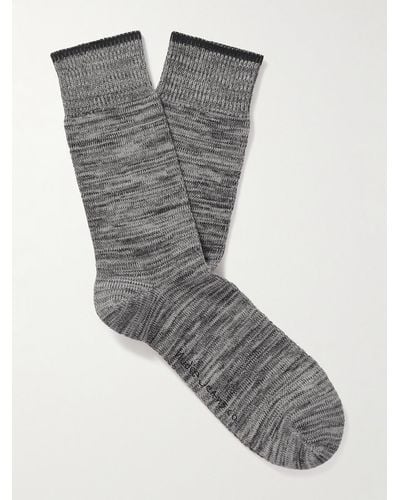 Nudie Jeans Rasmusson Organic Cotton-blend Socks - Grey