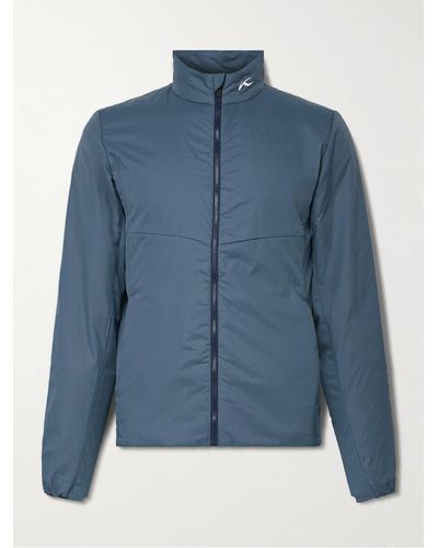 Kjus Radiation Slim-fit Padded Shell And Stretch-jersey Golf Jacket - Blue