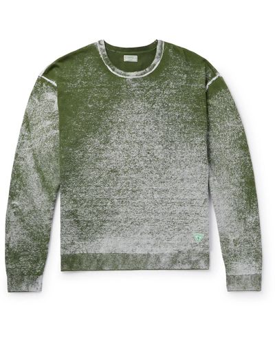 Guess USA Dégradé Cotton-jersey Sweatshirt - Green
