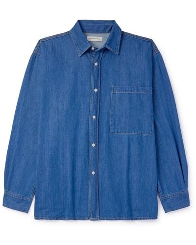 Frankie Shop Tanner Oversized Denim Shirt - Blue